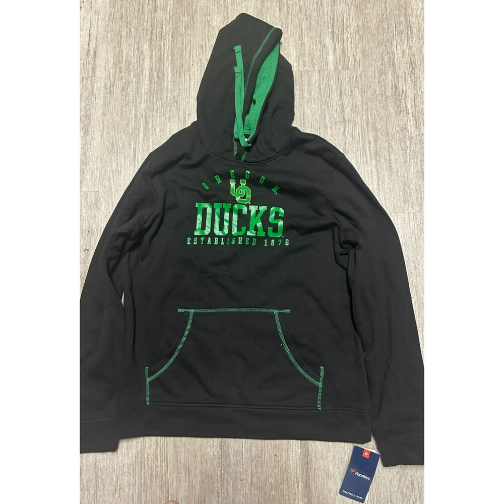 NWT Men’s Large Oregon Ducks Fanatics Pullover Hoodie Black